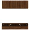 vidaXL TV Wall Unit Brown Oak Engineered wood Medium TV Wall Unit