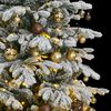 vidaXL Artificial Hinged Christmas Tree 300 LEDs & Ball Set 82.7"