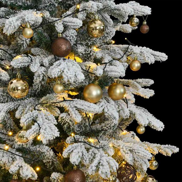 vidaXL Artificial Hinged Christmas Tree 300 LEDs & Ball Set 82.7"
