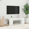 vidaXL TV Cabinet High gloss white Engineered wood 35.4 x 15.4 x 11.8 in