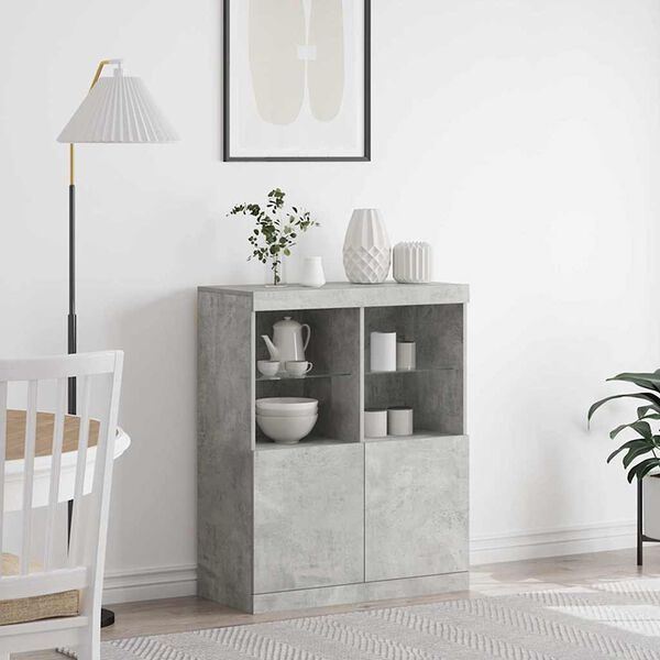 vidaXL Sideboard Concrete Grey Engineered Wood Medium Sideboard