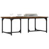 vidaXL Coffee Table Brown Oak Engineered wood and Metal Medium Durable