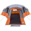 vidaXL Family Tent Grey and Orange 762 x 655 x 218 cm Taffeta