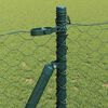 vidaXL Fence with Posts Green 0.8 x 100 m PVC-coated steel