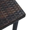 vidaXL Garden Table Brown Poly Rattan, Powder-Coated Steel Small Durable
