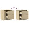 vidaXL Bedside Cabinet Sonoma Oak Engineered wood Compact