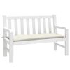 vidaXL Garden Bench Cushion Melange cream 100% polyester 47.2 x 19.7 in