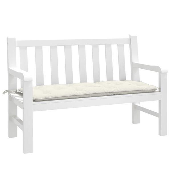 vidaXL Garden Bench Cushion Melange cream 100% polyester 47.2 x 19.7 in