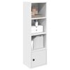 vidaXL Bookcase White Engineered wood 40.2 x 12.2 x 9.4 in Bookcase