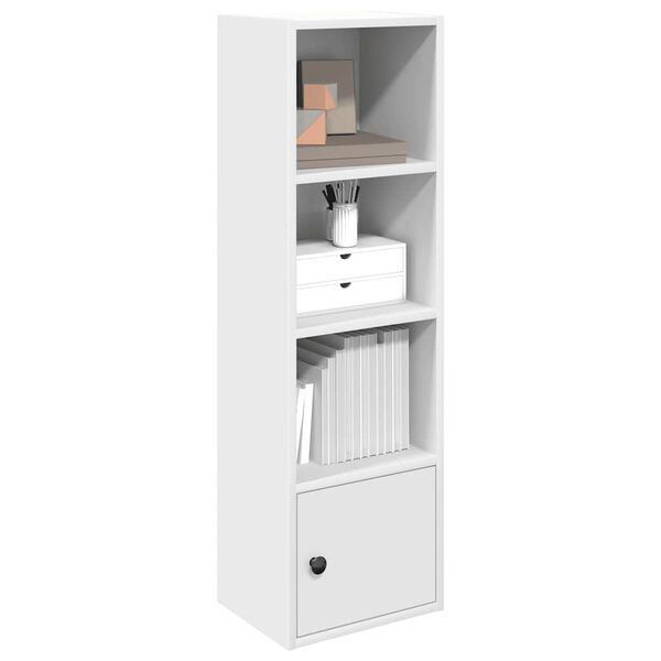 vidaXL Bookcase White Engineered wood 40.2 x 12.2 x 9.4 in Bookcase