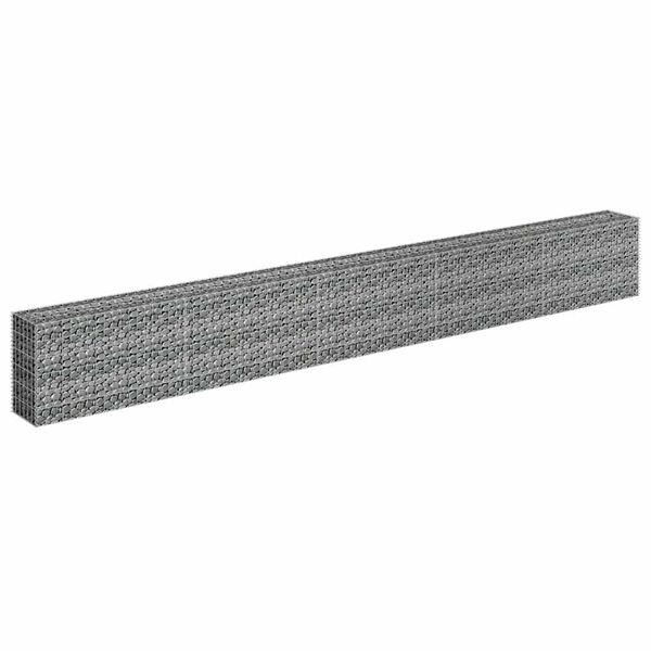 vidaXL Gabion Raised Bed Silver Galvanized Steel Large Durable