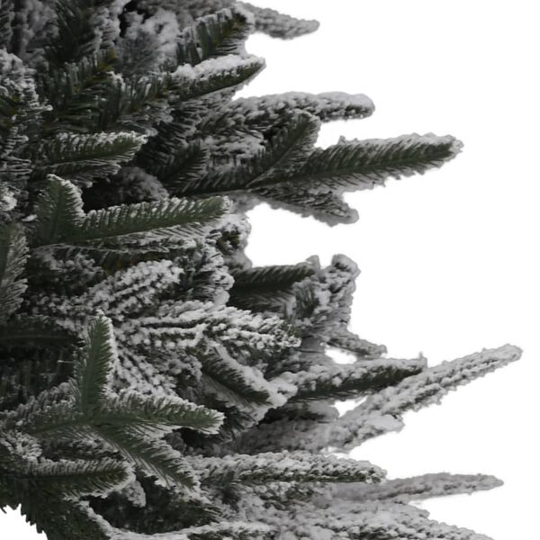 vidaXL Artificial Christmas Tree Green with white flocked snow