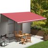 vidaXL Replacement Awning Fabric Burgundy red 100% Polyester with PU coating