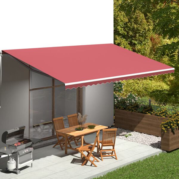 vidaXL Replacement Awning Fabric Burgundy red 100% Polyester with PU coating