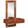 vidaXL Wall Mirror Honey Glass, Solid Acacia Wood Medium Mirror