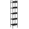 vidaXL Bookshelf Black Engineered wood, powder-coated steel Tall