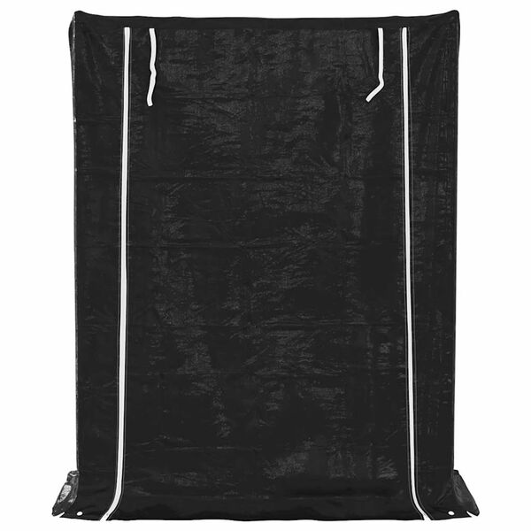 vidaxL Firewood Rack with Rain Cover 59.1"x23.6"x78.7" Galvanized Steel