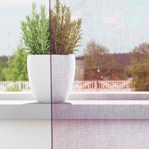 vidaXL Voile Curtains with Loops 2 pcs Purple 55.1x96.5"