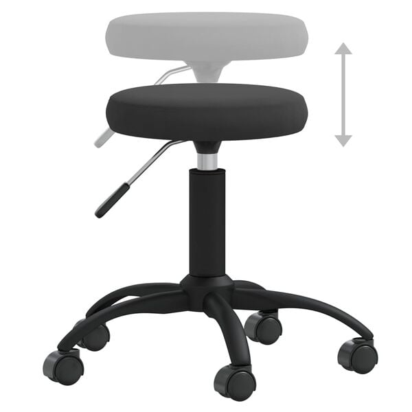 vidaXL Dining Chair Black Velvet (100% polyester), powder-coated steel