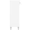 vidaXL Shoe Cabinet High gloss white Engineered wood, iron, aluminum alloy