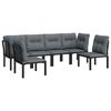 vidaXL Garden Lounge Set Black and Grey