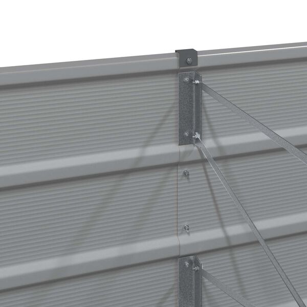 vidaXL Planter Light Grey 157.48 x 31.50 x 17.72 in Steel