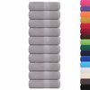 vidaXL Soap Towel Set of 10 Grey 100% cotton 11.8 x 11.8 in Durable