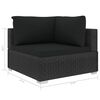 vidaXL Patio Lounge Set Set of 5 Black
