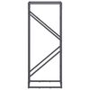 vidaXL Firewood Rack Anthracite 15.7x9.8x39.4" Cold-rolled steel