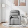vidaXL Massage Recliner Chair Light Grey Polyester Fabric One Size