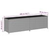 vidaXL Storage Chest Black Poly Rattan, Powder-Coated Steel Large