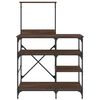 vidaXL Baker's Rack Brown Oak 35.4"x15.7"x52" Engineered Wood and Metal