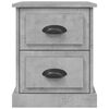 vidaXL Bedside Cabinet Set of 2 Concrete Grey Engineered Wood