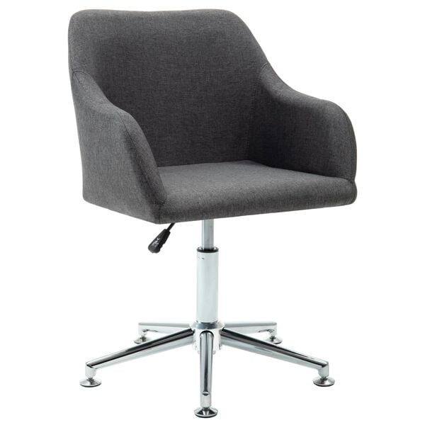 vidaXL Office Chair Dark Gray Polyester fabric, plywood, steel Standard