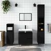 vidaXL Bathroom Cabinet Black Engineered wood, iron Medium