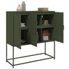 vidaXL Highboard Olive Green Steel Medium Highboard Rectangular