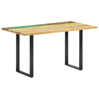 vidaXL Dining Table 55.1"x27.6"x29.9" Solid Reclaimed Wood