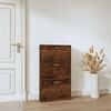 vidaXL Shoe Cabinet Smoked Oak Engineered Wood Medium Shoe Cabinet