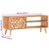 vidaXL TV Cabinet Natural Acacia Solid Acacia Wood 39.4 x 13.8 x 15.7 in