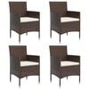 vidaXL Garden Dining Set Brown and Black