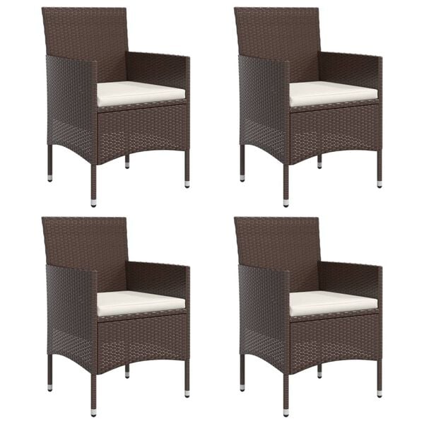 vidaXL Garden Dining Set Brown and Black