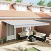vidaXL Awning Frame Retractable Anthracite 177.17" x 118.11