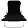 vidaXL Sunlounger Set of 2 Black