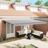 vidaXL Retractable Awning Anthracite and White