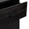 vidaXL Chest Of Drawers Black Solid pinewood, engineered wood, metal Tall