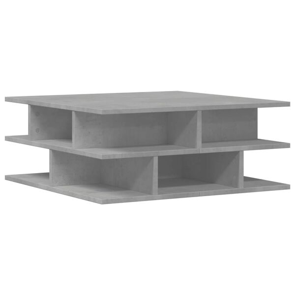 vidaXL Coffee Table Concrete gray Engineered wood Medium Coffee Table