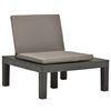 vidaXL Patio Lounge Chair with Cushion Plastic Anthracite