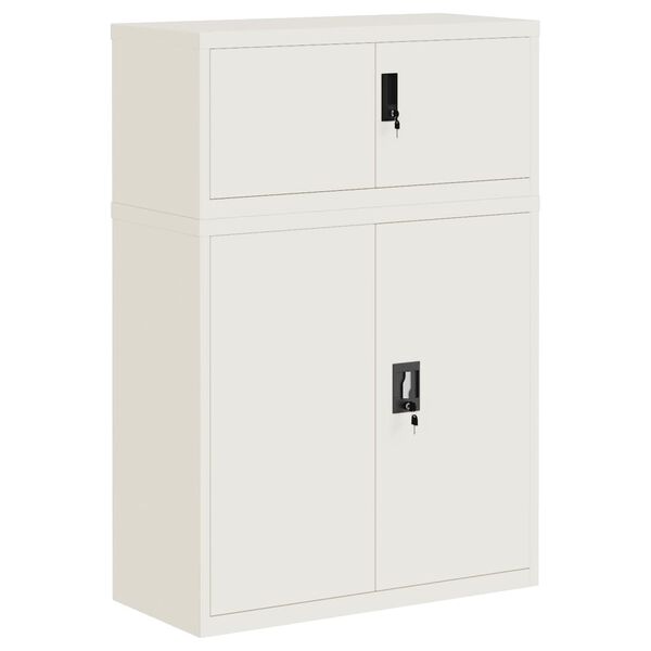 vidaXL File Cabinet White Powder-coated steel Large File Cabinet