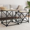 vidaXL Nesting Coffee Table Set of 2 Sonoma oak Engineered wood, metal