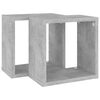 vidaXL Cube Shelf Set of 2 Concrete grey Engineered wood